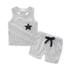 Mudkingdom Cotton Boys Clothing Set Summer Star Tank Top Outfit for Boy Short Clothes Polka Dot Children Suit Wear Cute 210615