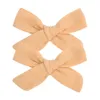 Kids Girls Bowknot Hairpins Baby Girl Hair Bows Hair Clips Candy Color Hair Accessories Makaron Children's Cute Barrettes 2pcs/Bag G22403