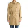 Burbee Solid Color Men's Trench Coats Spring and Autumn Winter Classic Fashion Medium Length Windbreaker Stor size Coat