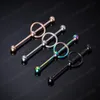 Stainless Steel Industrial Barbell Cartilage Earring Piercing BCR Long Ear Stud Helix Tragus for Women Men Body Jewelry