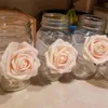 6cm Pretty Rose PE Foam Artificial Flower Head for DIY Wedding Bouquet Garland Flower Ball Gift Box Home Decoration Y0630