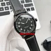 6 Styles High Quality Watches M17314101B1X1 Black PVD 41MM Automatic Mechanical Mens Watch Black Dial Leather Strap Gents Wristwatches