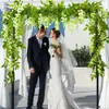 2 PZ 1.8 M Glicine Fiori Artificiali Vite Ghirlanda Matrimonio Arco Decorazione Piante finte Fogliame Rattan Trailing Fiori finti Muro 210624