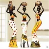 3ピース/セット樹脂アフリカフィギュア彫刻部族レディフィギュニー像飾りコレクタブルアートピース屋内事務室EL 210727