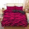 Set di biancheria da letto tessile di casa di lusso 3d zebra stampa 2/3pcs comoda coprivaluta piumino regina e re eu/us/au size