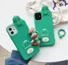 small dinosaur silicone mobile phone case cartoon doll cute pattern phone case For iphone 12 pro max 7 8 Plus X XS XR 11