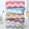 Nieuwe Warp Knit Coral Fleece Roze Handdoek Zacht Absorberend Volwassen Huishoudelijke Gezicht Wash EWF7597
