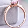 2021 Tisonliz Dainty Ring stones for Women Geometric Water Drop Crystal Rings Female Bride Engagement Wedding Finger Jewelry anillos