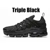 Triple Black Mens Running Shoes TN Plus Mulheres Treinadores Vermelhos Tubarão Dente Hyper Violet Grape Grape Sneakers Outdoor Sports Sports Tamanho 36-47