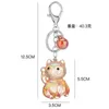 Creative Lucky Cat Transparent Floating Bottle Keychain Female Cute Acrylic Doll Key Chain Bag Car Pendant Keyring Gifts In bulk G2638334