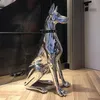 Trädgårdsdekorationer heminredning skulptur doberman hund stor storlek konst djurstatyer figurin rum dekoration harts staty prydnadsg277h