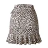 DREK DRITR Krótkie mini spódnice Kobiety Summer Ruffle High Tail Tower Spódnica Panie Slim Streetwear 210315