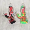 Hookahs silicone bongs glass bong dab rigs Water Pipe bubbler recycler pipes with Bowl Herb Dry Oil Burner