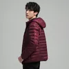 Men's Down & Parkas 2022 Winter Men Preppy Style Coat Top Quality Lightweight Water-Resistant Packable Hooded Puffer Jacket Kare22