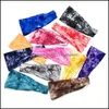 Headbands Hair Jewelry Cotton Tie Dye Cycling Yoga Sport Sweat Headband Men Sweatband For Women Bands Head Sports Safety Drop Delivery 2021