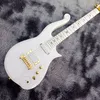 El príncipe blanco Cloud Guitar Classical Electric-Guitar Sperm Symbols Inlays Hecho a mano OEM Guitarra