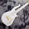 the white Prince Cloud guitar Classical Electric-Guitar sperm Symbol inlays handmade OEM guitarra