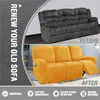 1 3 Seater Recliner Sofa Cover Split Style Elastic All-inclusive Couch Slipcover Velvet Lounger Armchair Deck Chair s 211116