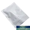100 Pcs/Lot brillant blanc Mylar feuille sac auto-scellant déchirure encoche réutilisable nourriture Snack moulu café grain emballage pochettes