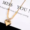 Pendant Necklaces Heart Pandent For Women Gold Color Stainless Steel Chain Romantic Po Frame Necklace Fashion Jewelry Gifts