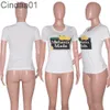 Summer Fashion T-shirt per le donne lettera stampa T-shirt manica corta girocollo collo grafico tees cys casual womens