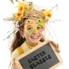 Newaster Bunny Królik Okulary Zielone Żółte Jajka Chick Fun Glasse Frame dla dzieci Photo Birthday Party Reps RRB13149