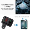 Carregadores Bluetooth 5.0 FM Transmissor para carros, Wireless Bluetooth Radio Adaptador Music Player Transmissor / Kit de Carro com Chamada Hands-Free