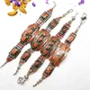 Indische Armbänder mit Kupfereinlage, bunter Steinverschluss, verschiedene Designs BB-475 211124