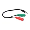 Splitter Headphone for Computer 3.5mm Female To 2 Male 3.5mm Mic Audio Y Splitter Cable Headset To PC Adapter