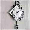Wall Clocks Home Decor & Garden Large Numbers Pendum Black And White Modern Design Irregar Numerals Decorative Fashion With Swinging Number