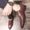 Nouveaux hommes pointus à lacets décontracté Gentleman Oxford chaussures formelle mariage robe de bal retour Sapato Social Masculino grande taille