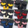 Fashion Tassels Jewelry Set Retro Bohemia Handmade Popular Multi Colors Korean Dangle Women Earrings Necklace