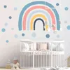 Removable Kids rooms Wall Decor Sticker ins Rainbow Wall Stickers for Children room Bedroom Home Decoration Murals Wallpapers 211112