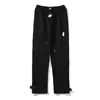 Herrenhose High Street Side Button Jogginghose Lässige Sporthose Streetwear