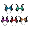 Acessórios de cabelo Big Bow Headband Rato Orelhas Aro para Halloween Novidade Bruxa Hairband Gothic Props Tema Tema Creative Party Traje