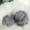Minimalist Pillow Fashion Woven Soft Crystal Velvet Knotted Ball Cushion Creative Furniture