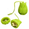 Silicone Owl Loose Tea Bag Holder Infuser Filter Perforated Strainer Teaspoon Filter Infuser Cartoon Loose Leaf Tea Maker