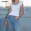 여름 꼭대기 여성을위한 우아한 화이트 티셔츠 셔츠 한국 의류 여성 캐주얼 짧은 소매 Tshirt Kawaii Streetwear 220325
