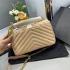 Designer Handbags Bags Genuine leather handbag chain locks messenger bag Luxury Purse crossbody shoulder women dicky0750 fashion lady chains cowhide Clutch