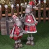 Retractable Christmas Dolls Santa Claus Snowman Reindeer Toys Xmas Figurines Gift for Kid Navidad Tree Ornament 211022
