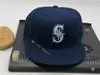 2021 Seattle casquettes ajustées mode lettre S taille chapeaux casquettes de Baseball adulte plat pic pour hommes femmes pleine couleur bleue fermée