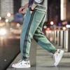 2021 ربيع الخريف الأسود الأخضر الرجال السراويل الموضات ركض عارضة sweatpants تتبع الرجال العرق بنطلون P0811