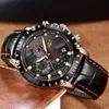 La marca de lujo Lige mira el deporte de moda masculino cuarzo militar reloj de cuero para hombres, relogio impermeable para hombres, relogio masculino 210527