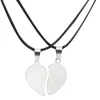 Pendant Necklaces Heart Paired Couple For Women Men Teens Trendy Elegant Rope Chain Stainless Steel Necklace Jewelry