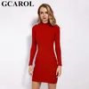 GCAROL Printemps Femmes Sexy Robe Serrée Stretch Au-Dessus Des Genoux Rendu De Base Robe Tricotée À La Mode En 6 Couleurs 210303