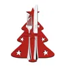 Yılbaşı Süslemeleri 4 ADET Çatal Depolama Nefis Ağaç Desen Dekorasyon Yemek Masa Bıçaklar ve Çatallar Pockets Sofra Tutucu # W3
