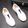 Wit Designer Hoge Tops Mannen Hoogten Business Trouwschoenen Britse Mode Ronde Teen Causal Flats Mannelijke Punk Rock Lopen Sneakers