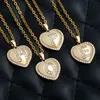 New Fashion Women 18K Gold Plated Stainless Steel Alphabet Pendant Necklace CZ Micro Pave A-Z Letter Necklaces