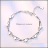 Braccialetti di collegamento Jewelrylink Chain Fashion Love Window Magic Square Bracciale Femminile Coreano Dolce Doppio Serpente Pentagramma Mano Aessories Goccia