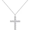 Luxurys Designers necklace women jewelry high quality Sterling Silver classic cross key diamond lady clavicle chain sweater style